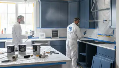 Cabinet painting in San Diego, CA for durable coastal-ready kitchen cabinet finishes