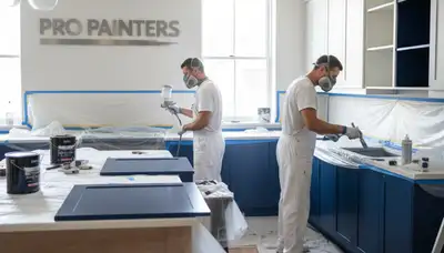 Cabinet painting in San Diego, CA for durable coastal kitchen finishes by San Diego Paint Pros
