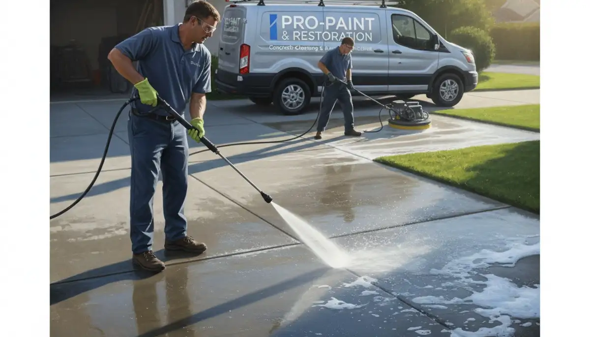 San Diego concrete pressure cleaning service for patios, driveways, and walkways by Paint Pros