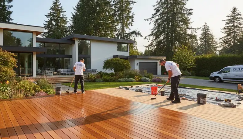 Professional deck staining in San Diego, CA for long-lasting UV and moisture protection