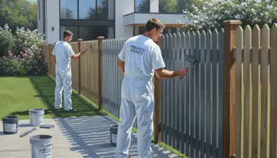 San Diego fence painting service protecting wood from sun and salt air with a fresh finish