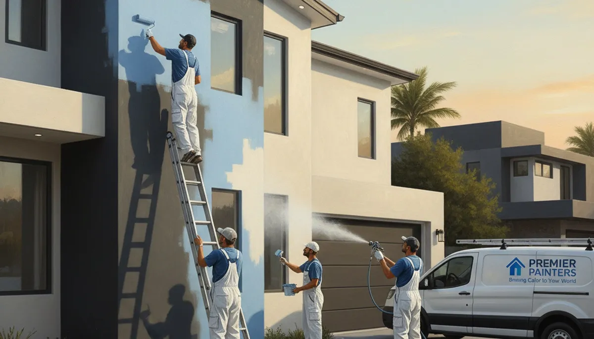 San Diego house painters refreshing a coastal home exterior with professional residential painting services