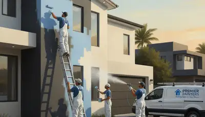 San Diego house painters refreshing a coastal home exterior with professional residential painting services
