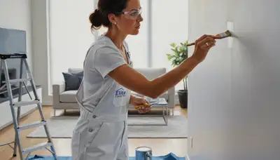 San Diego, CA painter restoring faded exterior trim with professional paint touch-up service