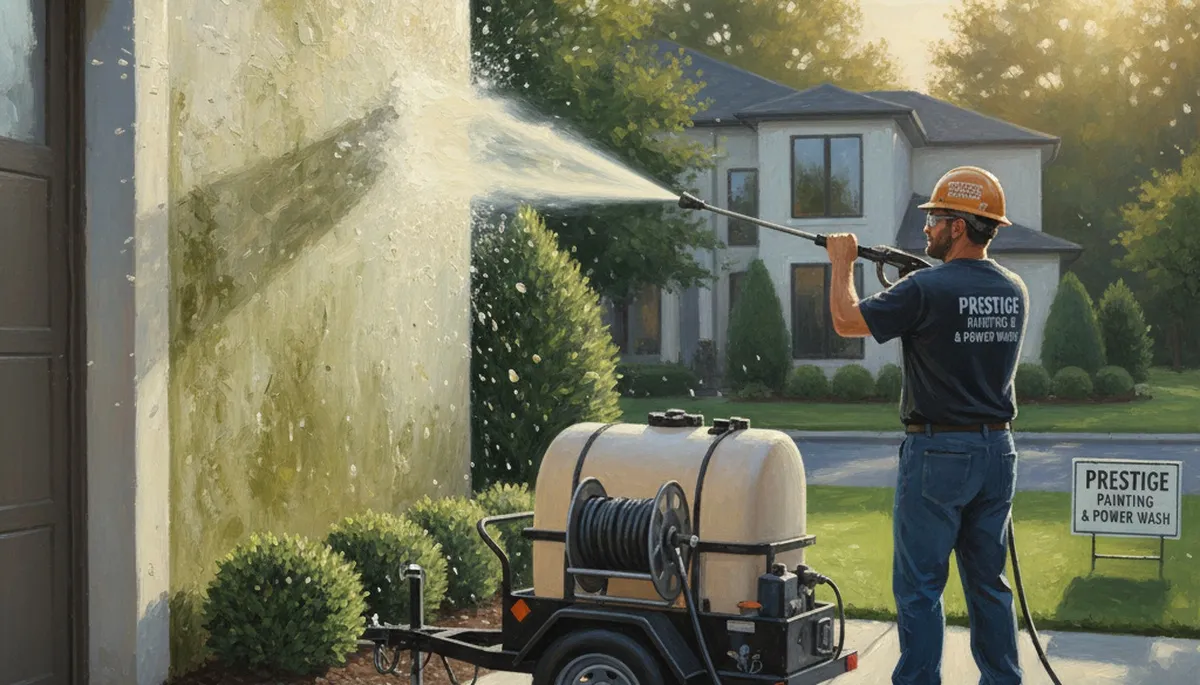 San Diego, CA pressure washing for driveways, siding, patios, and walkways on a residential home